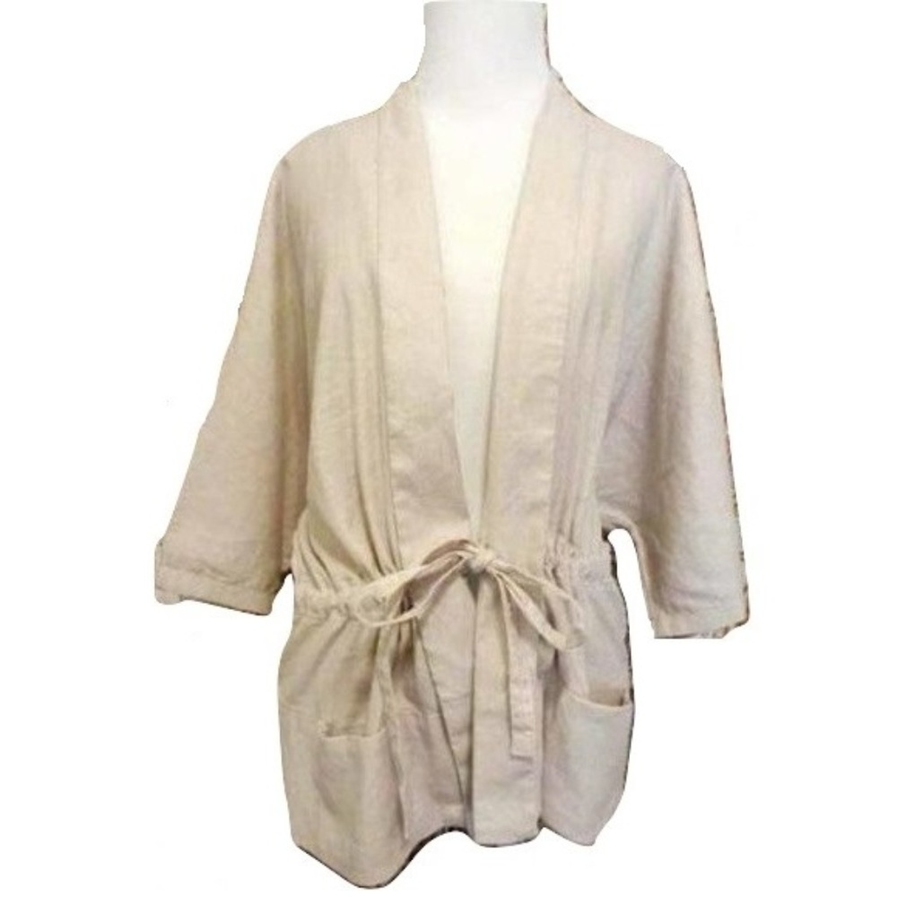 Nwot Level 99 Sample Khaki Drawstring Jacket Small - image 1